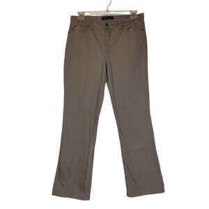 BandolinoBlu Womens Stretchable High Rise Ankle Pants Flared Leg Size 14 Gray